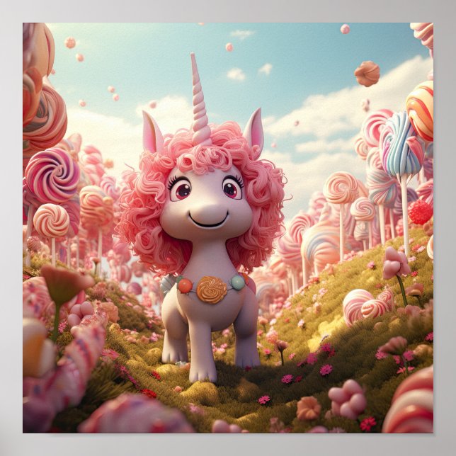 PINK UNICORN Printable Poster (Front)