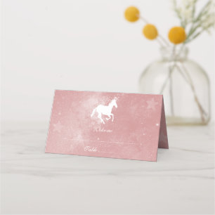 Pink Unicorn Reception Place Card