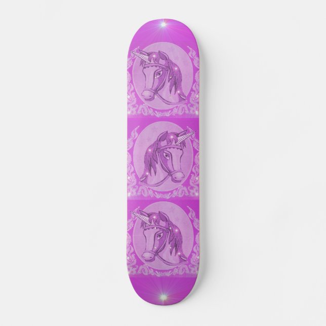 Pink Unicorns Skateboard (Front)