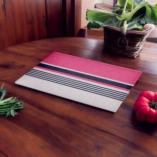 Pink Uniform Stripes Cutting Board