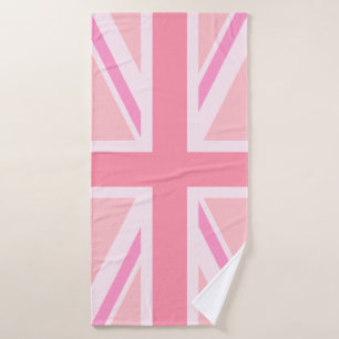Pink Union Jack/Flag Bath Towel