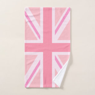 Pink Union Jack/Flag Hand Towel