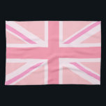 Pink Union Jack/Flag Kitchen Towel<br><div class="desc">Union Flag (also known as the Union Jack),  British flag in a pink color-way.</div>
