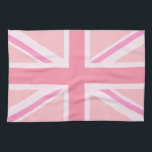 Pink Union Jack/Flag Kitchen Towel<br><div class="desc">Union Flag (also known as the Union Jack),  British flag in a pink color-way.</div>