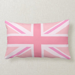 Pink Union Jack/Flag Lumbar Pillow