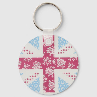 pink union jack keychain
