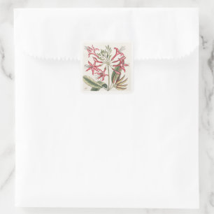 Pink Upright Honey Suckle Floral Sticker Sheet