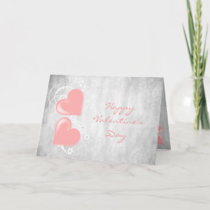 Pink Valentine Hearts Greeting Card