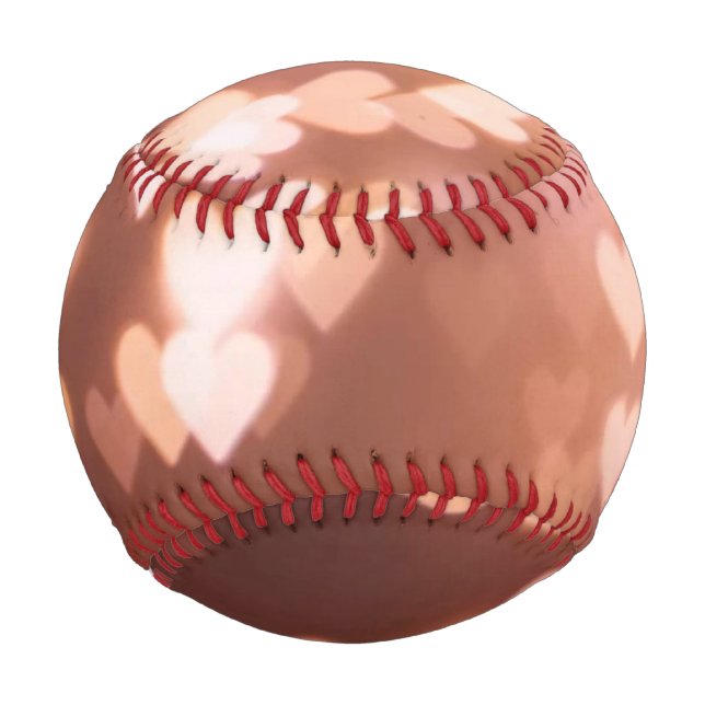 PINK VALENTINE"S DAY HEARTS BASEBALL (Front)