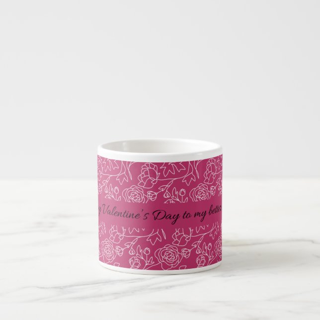 Pink Valentine’s Day - tasse cadeau avec Rose (Devant)
