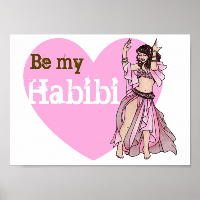 Pink Valentines Belly Dancer Poster (Front)
