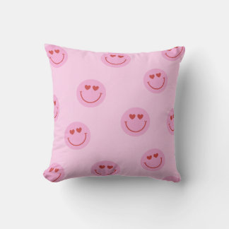 Pink Valentines Day Throw Pillow