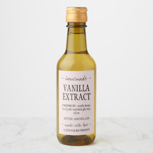 Pink Vanilla Extract Bottle Homemade with love Wine Label