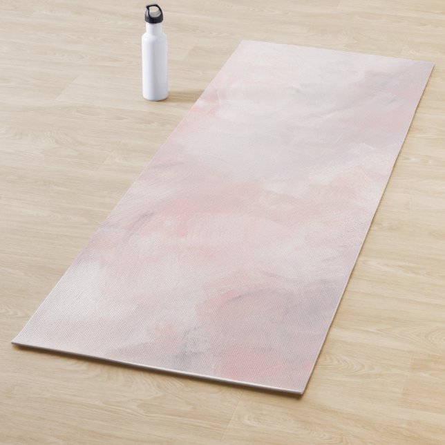Pink Venetian Abstract Watercolor Yoga Mat (In Situ)
