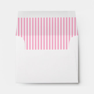 Pink Vertical Stripe Lined Envelope
