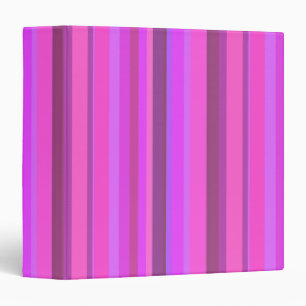 Pink vertical stripes binder