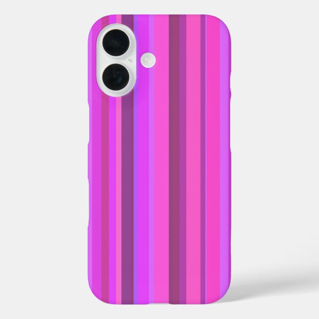 Pink vertical stripes Case-Mate iPhone case (Back)