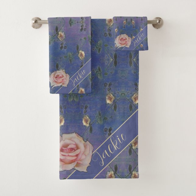 Pink Victorian Rose Towel (Insitu)