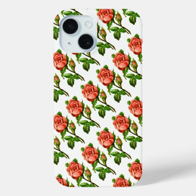 Pink Victorian Roses Case-Mate iPhone Case (Back)