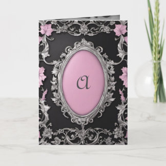 Pink Vintage Book Cover Gothic Wedding Invitation