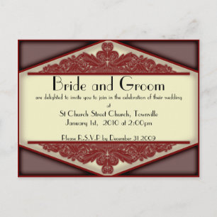 Pink Vintage, carte postale faire-part de mariage