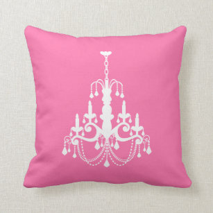 Pink Vintage Chandelier {pick your colour} Throw Pillow