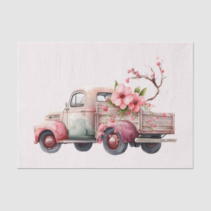 Pink Vintage Farmer's Truck Tissue Paper