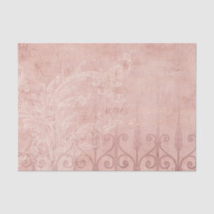 Pink Vintage Filigree Tissue Paper
