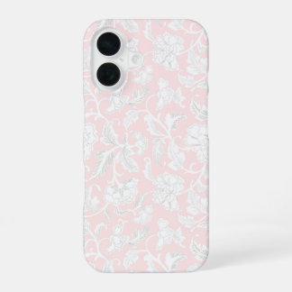 Pink Vintage Floral iPhone 16 coque