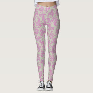 Pink Vintage Floral Leggings