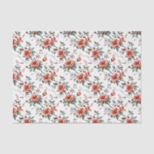 Pink Vintage Floral Tissue Paper