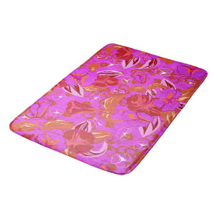 Pink Vintage Garden Bath Mat