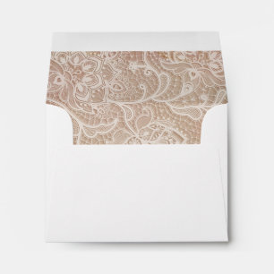 Pink Vintage Lace RSVP A2 Envelope