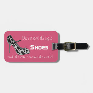 Pink Vintage Luggage Tag