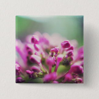 Pink vintage macro bokeh flower 2 inch square button