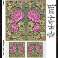 Pink Vintage Peony & Gold Scrollwork EH8 Decoupage