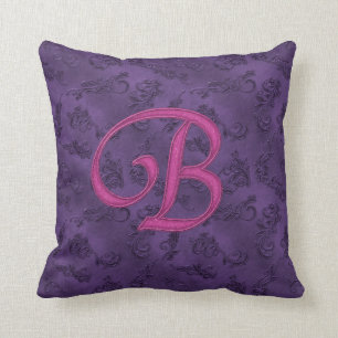 Pink Vintage Rose B Throw Pillow