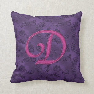 Pink Vintage Rose D Throw Pillow