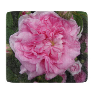 Pink Vintage Rose floral Flowers Chopping Board