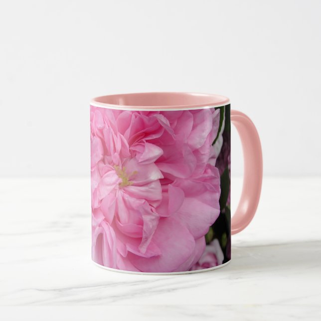 Pink Vintage Rose floral Flowers Mug (Front Right)