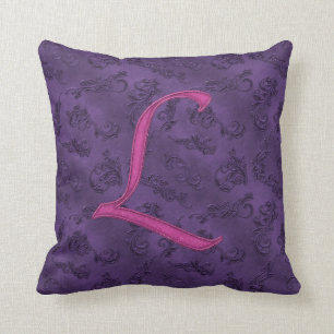 Pink Vintage Rose L Throw Pillow
