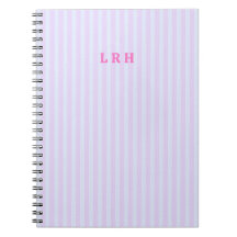 Pink Vintage Stripe Personalized Monogram