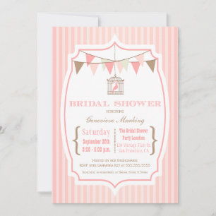 Pink vintage typographie nuptiale invitation à la