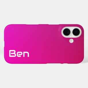 Pink-Violet Gradient – Personalized with Your Name iPhone 16 Case