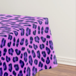 Pink Violet Leopard Animal Print Skin Pattern  Tablecloth