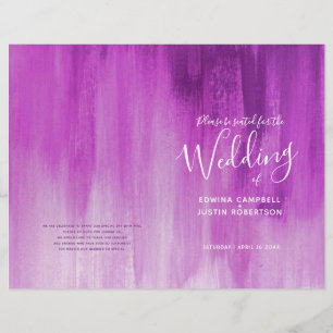 Pink violet programme de mariage d'art abstrait
