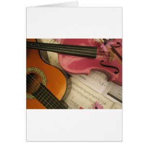 Pink Violin and Guitar