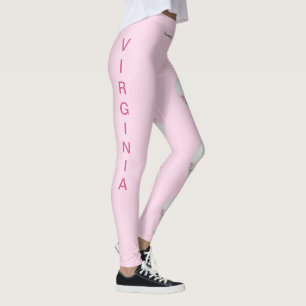 Pink Virginia Flowering Dogwood State Leggings