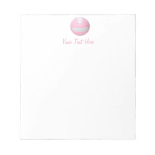 Pink Volleyball Personalized  Notepad