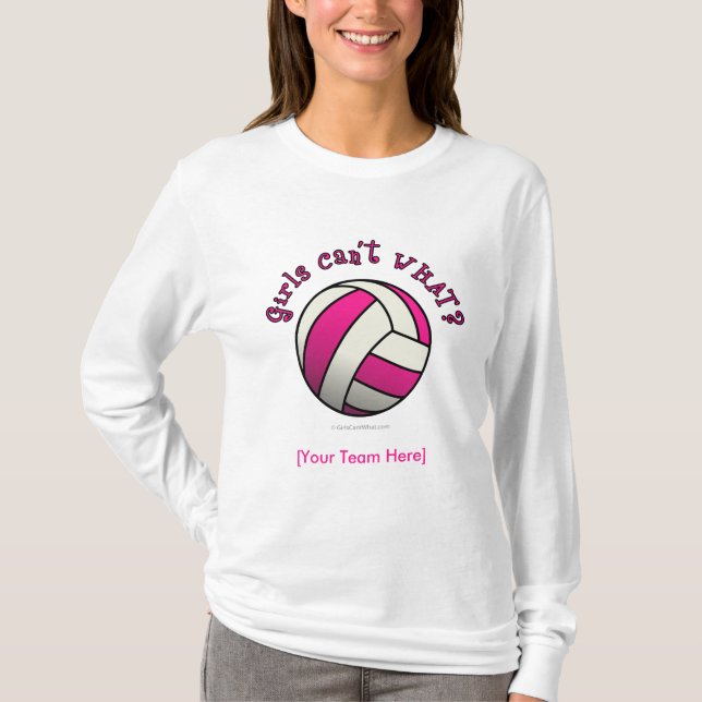 Pink Volleyball T-Shirt (Front)